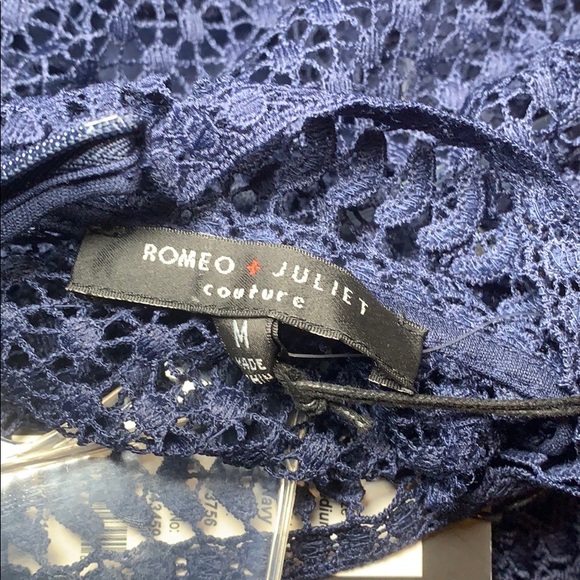 Romeo & Juliet Couture Navy Blue Dress - Picture 4 of 6